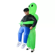 Fantasia Inflável Cosplay Et Verde Alien Rave 12x S/ Juros