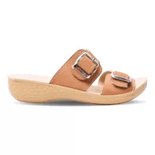 Sandalias Mujer Bajas Hebilla Comodas Anatomicas Livianas