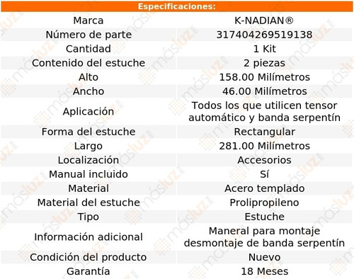 (1) Herram Banda Acc Gmc Sierra 3500 V8 8.1l 01/07 Knadian Foto 3