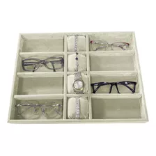Organizador Para Gaveta 40x30x3,5cm Veludo Óculos E Relógios