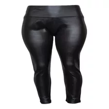 Calça Legging Poliéster E Spandex Imita Visualmente Courino