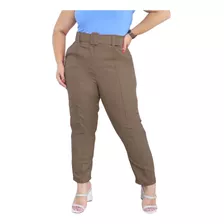 Calça Feminina Plus Size Casual Trabalho Dia A Dia 