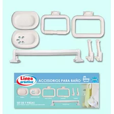 Set De 7 Piezas Para Baño Linea Practica