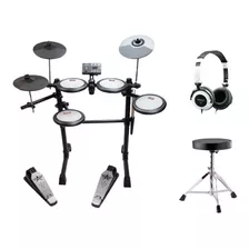 Bateria Eletrônica Turbo 7 Pad Tdx16 Kit Com Banco E Fone