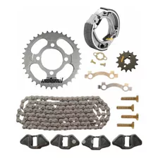 Kit Transmisión Motos 110 Cadena Corona Piñon Cinta F - Mil