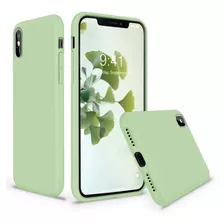 Funda Para iPhone XS Max, Verde/silicona/delgada/suave