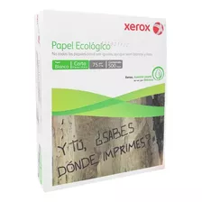 Papel Bond Xerox Ecológico Blanco 75 Gramos Carta 500 Hojas