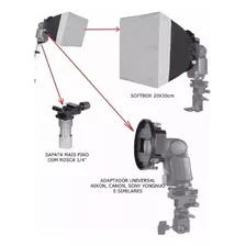 Mini Softbox 20x30 Com Adaptador E Sapata
