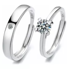 Anillos Promesa Para Parejas En Plata Pura 