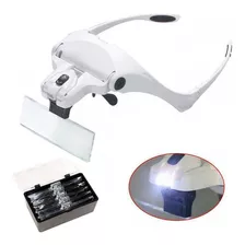 Lupas Luz Led Gafas 5 Lentes Diadema Joyería Odontología 