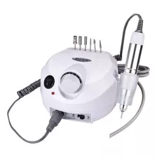 Lixadeira Motor Elétrica Profissional Unhas C/ Pedal Nail Dr Cor Branco 110v/220v