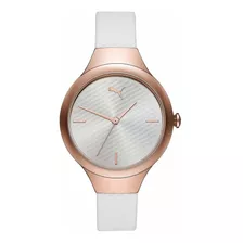 Reloj Mujer Puma P1018 Cuarzo Pulso Blanco En Poliuretano