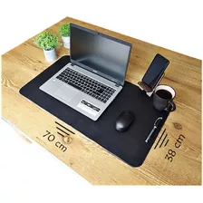 Mousepad Grande Couro Legítimo Deskpad 70x38cm + Brinde