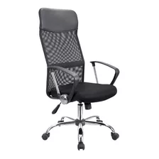 Silla Escritorio Sillon Ejectutiva Ergonómica Dapri Color Negro Material Del Tapizado Algodón