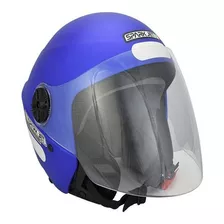 Capacete Para Moto Scooter Ebf Spark Jet Fosco Cor Azul Fosco Tamanho Do Capacete 56