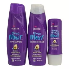 Kit Aussie Shampoo Condicionador +máscara 3 Minute Miracle