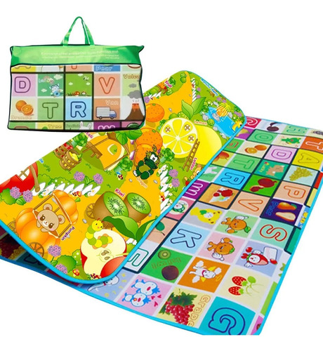 Tapete Gigante Térmico Tatame Infantil Educativo Para Bebê Verde