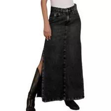 Falda Mohicano Jeans Modelo 3268 Tiro Alto Color Negro
