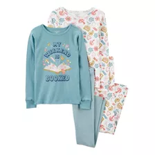 Pijama Carters 4 Piezas Para Niña Talle 7 Años