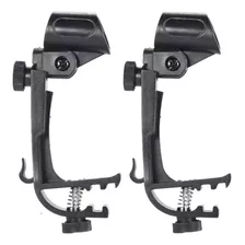 2 Suportes De Microfone Para Bateria E Percussão Tipo Clamp