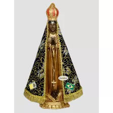 Imagem Nossa Senhora Aparecida 34cm Manto Trabalhado Strass