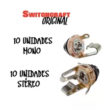 10pç. Jack Switchcraft Mono + 10pç. Jack Switchcraft Stéreo