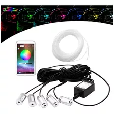 Fita Led Luz Interna Neon Painel Carro 6m Tunning Rgb 64 Cor