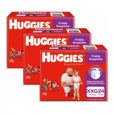 Kit C/3 Fralda Roupinha Huggies Supreme Care Frete Grátis