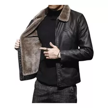 Chaqueta De Cuero Gruesa Para Hombre, Invierno Y Otoño