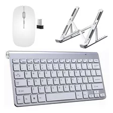 Teclado Mouse Slim E Suporte Branco Para Notebook Samsung