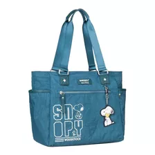 Bolsa Snoopy Grande Sp2383 Casual Esportiva Feminina Nylon