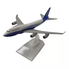 Avião Miniatura Boeing 747 Metal 15cm