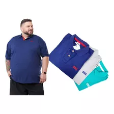  Kit 10 Camisas Plus Size Masculina Gola Polo Xg Xgg Xxg