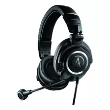 Set De Transmisión Audio Technica Ath-m50x Sts Con Micrófono, Color Negro