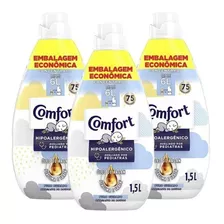 Kit 3 Amaciante Comfort Concentrado Puro Cuidado Intense1,5l