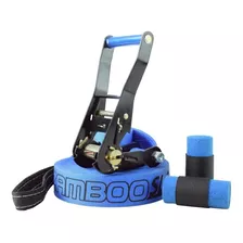 Slackline Zamboo Basic Treevest Black 15 Metros - Azul