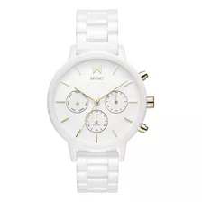 Mvmt Nova - Reloj Multifuncion Para Mujer, Blanco Satinado