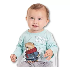 Camiseta Bebe Blusa Manga Longa Infantil Pimentinha Kids Pmg