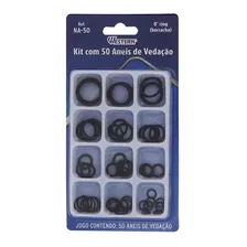 Kit Com 50 Anéis De Vedação, O' Ring, Borracha - Western