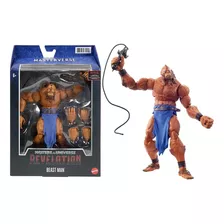 Boneco Deluxe Homen Fera Com Acessórios He-man Masterverse