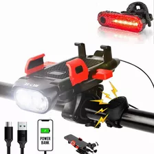 Lámpara De Luces De Bicicleta 6000lm Luz Trasera Recargable 