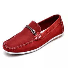 Mocassim Sider Gts Gravata Nobuck Vermelho