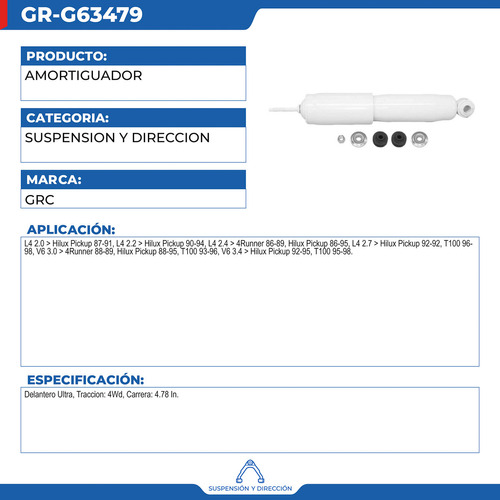 Amortiguador Toyota T100 1993-1998 Foto 2