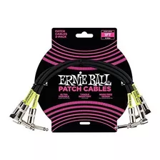 Ernie Ball Instrument Cable Black 1 Ft