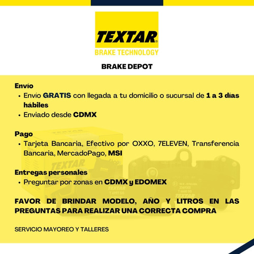 Balatas Delanteras Textar Citroen C5 2012 2013 2014 2015 Foto 8