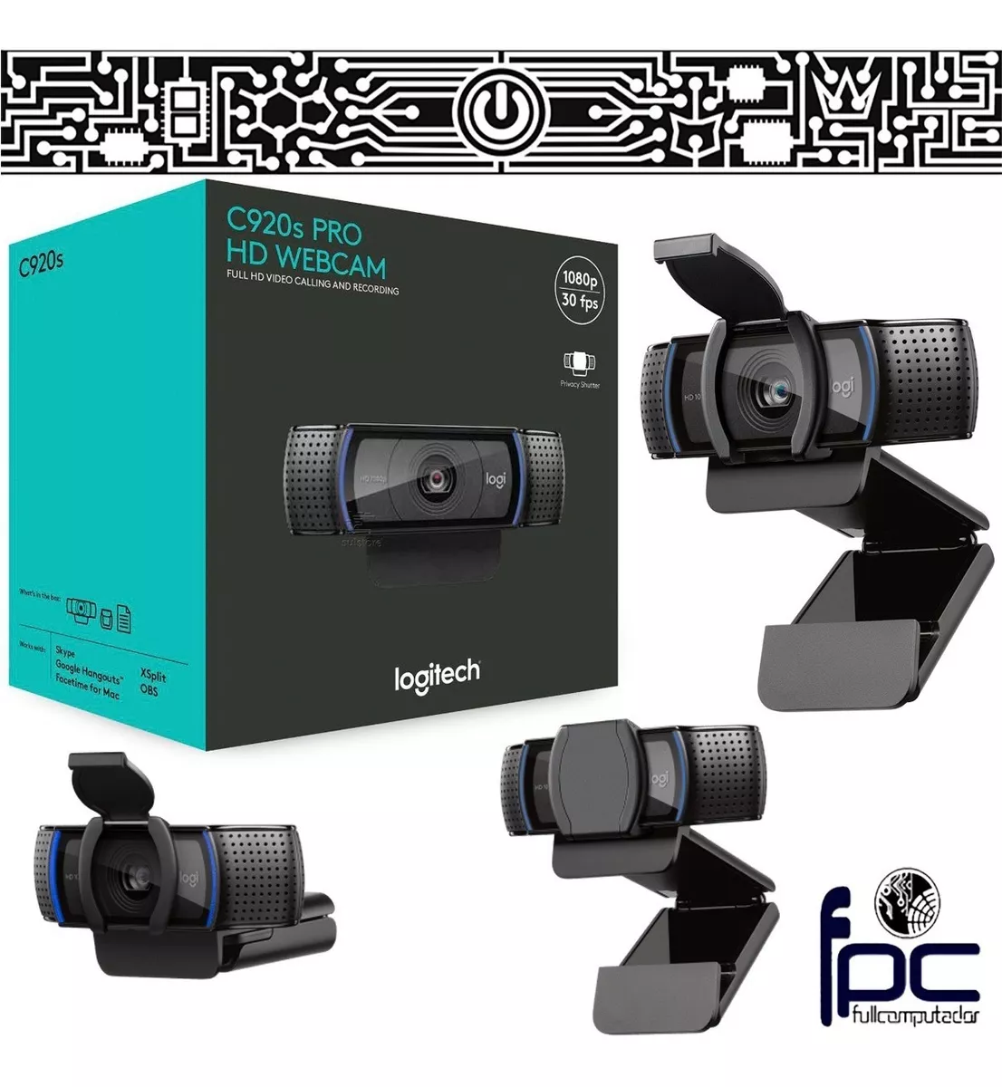 Fpc Webcam Camara Web Logitech C920 S Pro 1080p