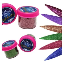 Glitter Gibre Coleccion Celebrity 6 Tono Deco Uñas Femcolor 