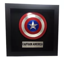 Quadro 3d Miniatura Escudo Capitão América Marvel Vingadores