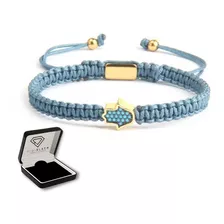 Pulsera Digiblack Religius Macrame Mano De Fatima Aqua K04