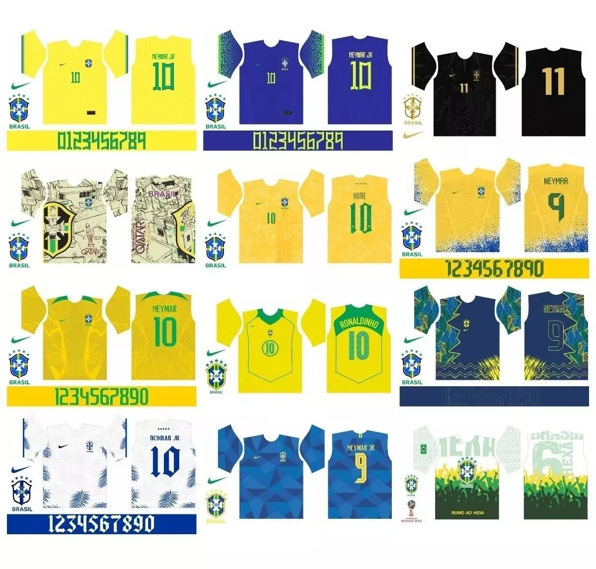 Artes Camisetas Brasil Coreldraw Copa Do Mundo 2022 Vetor